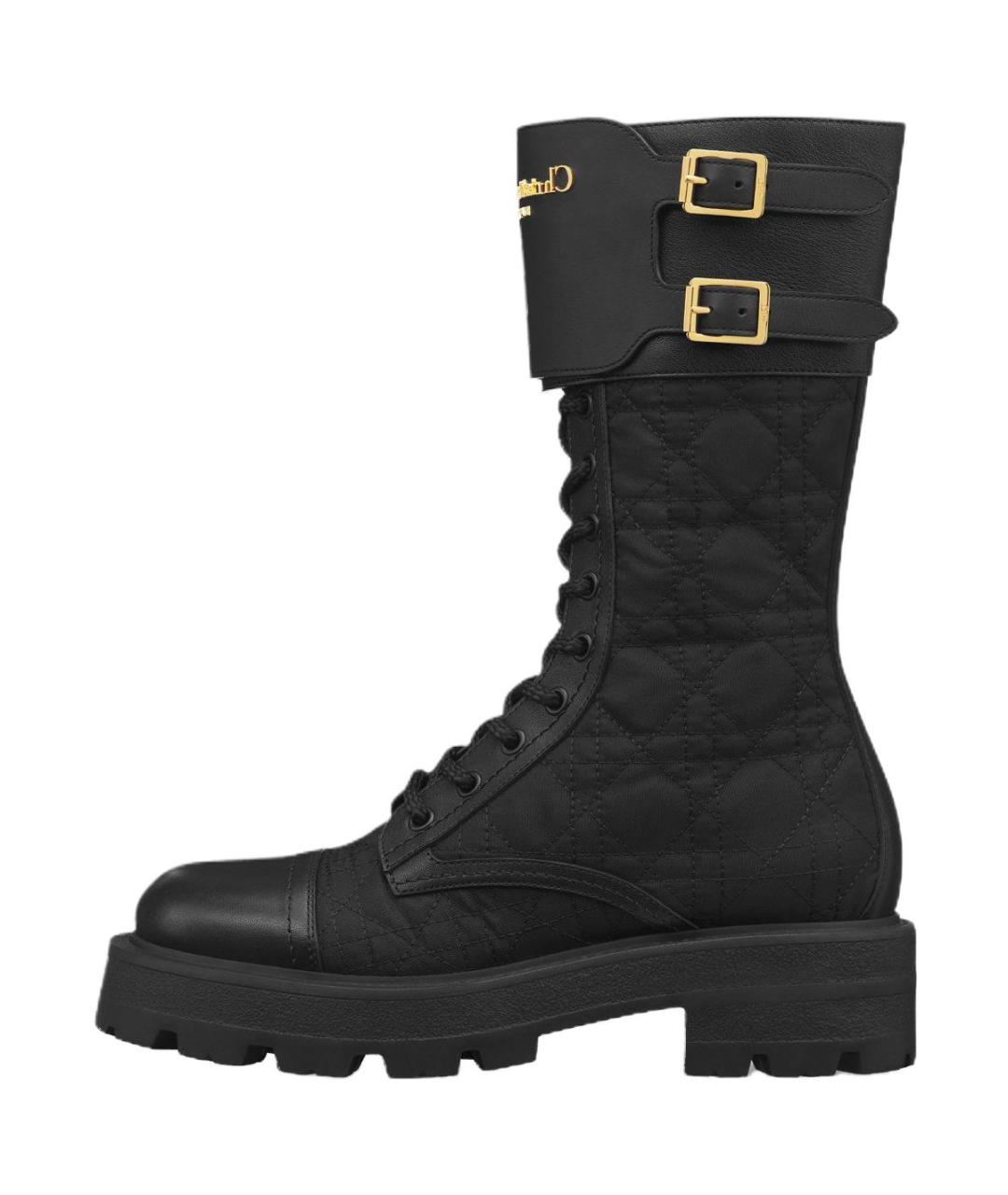 CHRISTIAN DIOR Черные кожаные полусапоги, фото 2