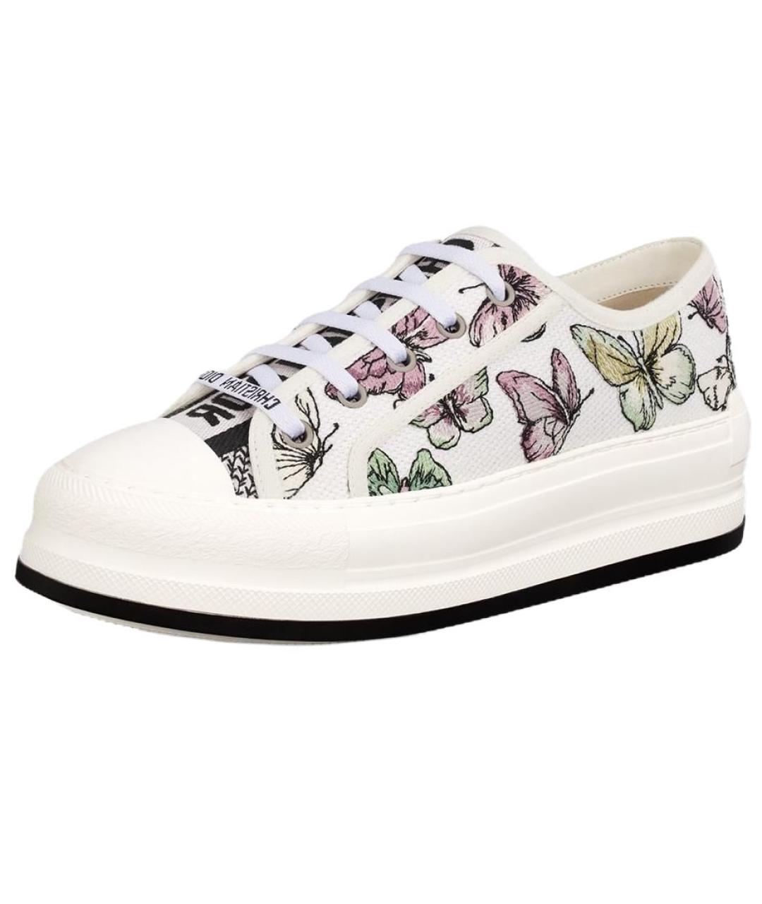 CHRISTIAN DIOR Белые текстильные кеды, фото 4