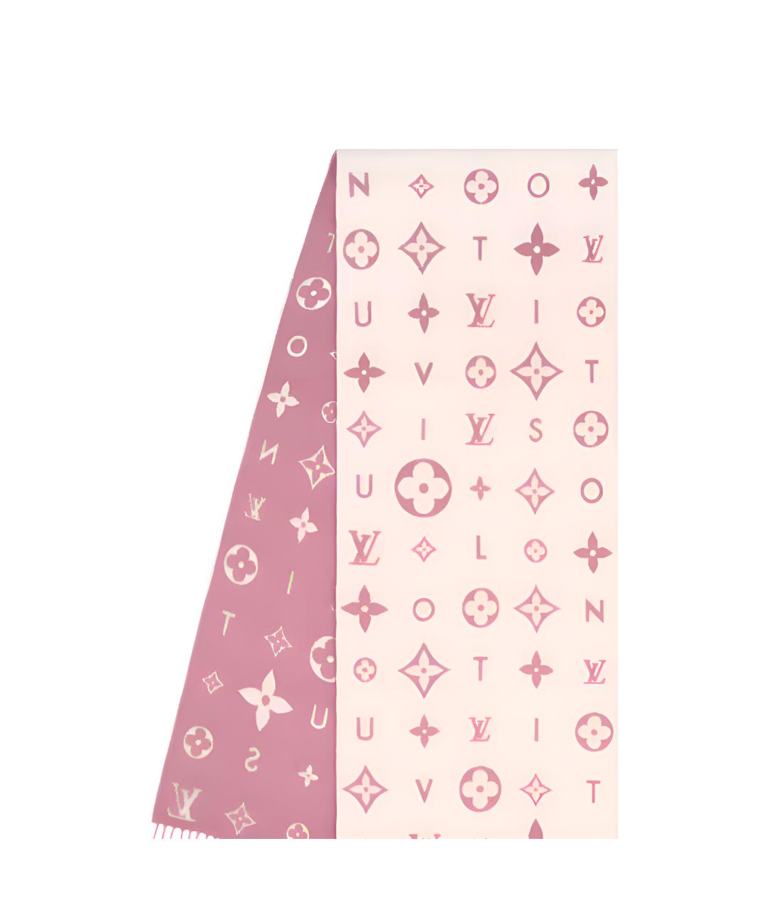 LOUIS VUITTON Розовый шарф, фото 2