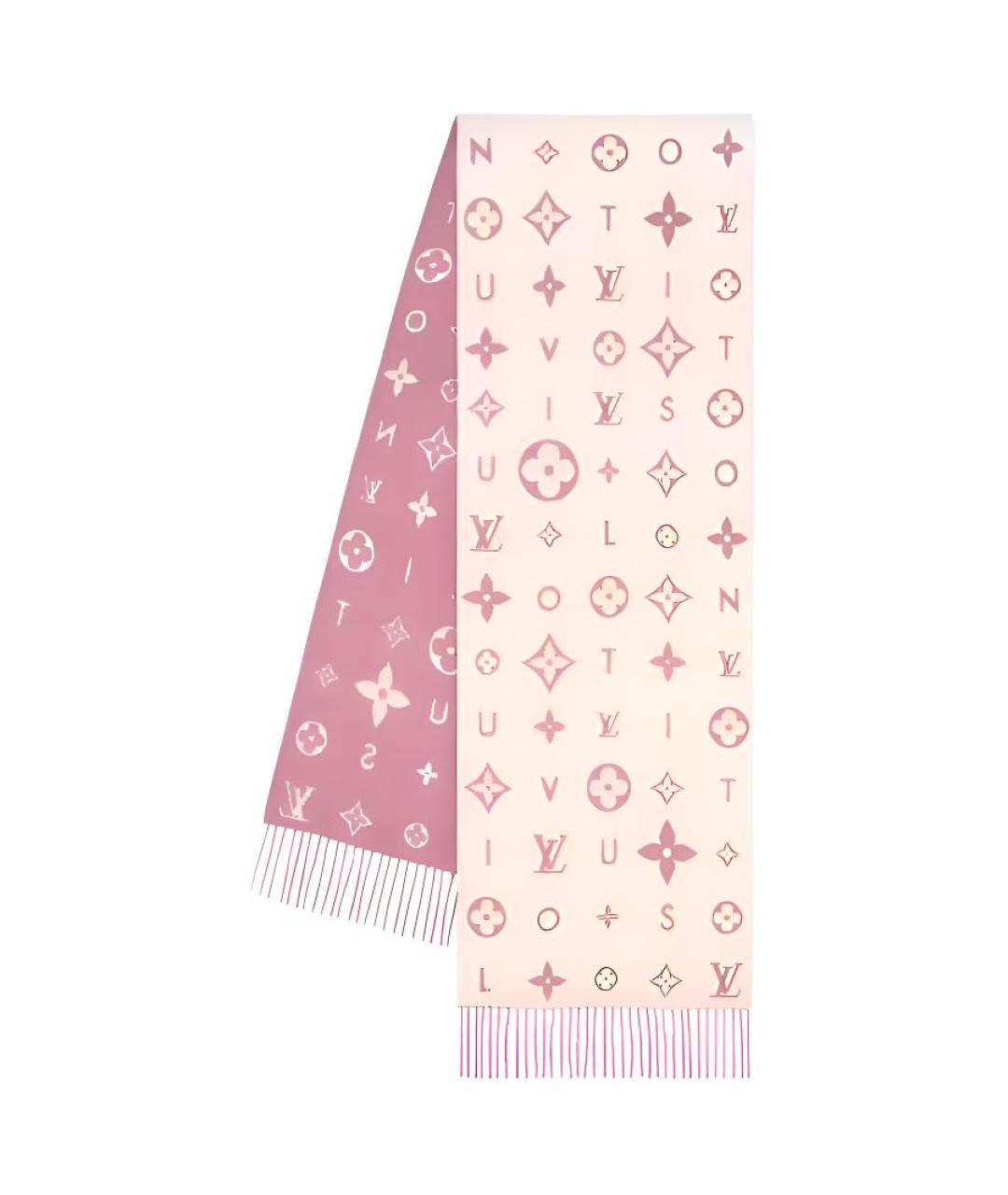 LOUIS VUITTON Розовый шарф, фото 1