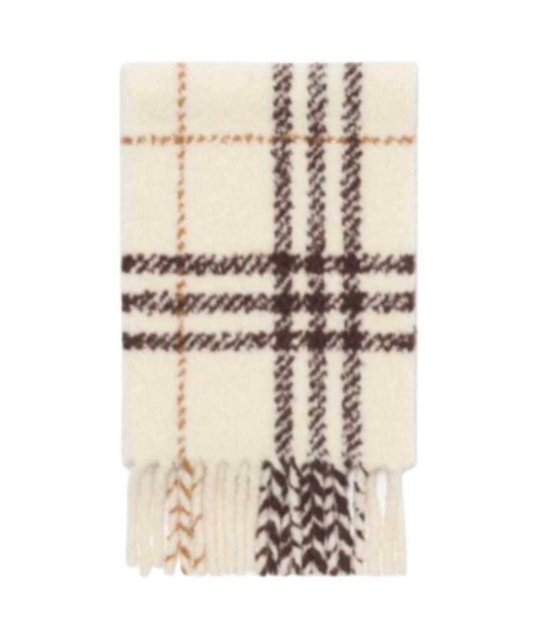 BURBERRY Бежевый шерстяной шарф, фото 1