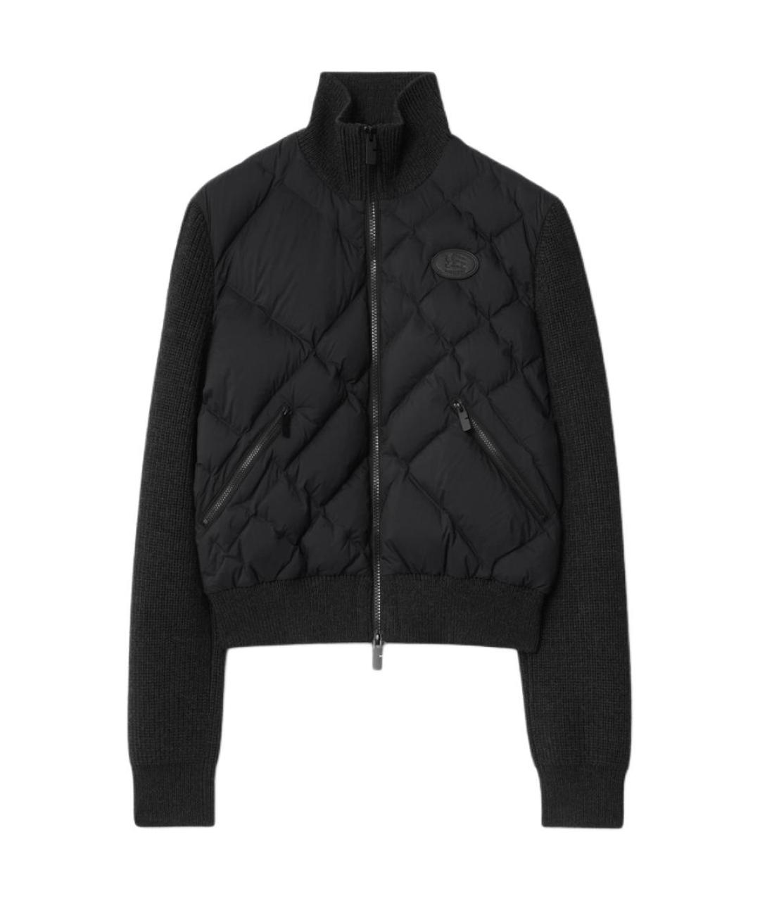 BURBERRY Черная шерстяная куртка, фото 1