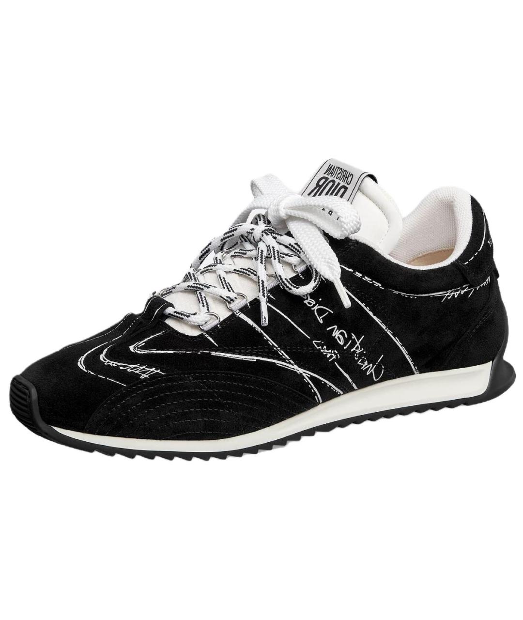 CHRISTIAN DIOR Черные замшевые кроссовки, фото 3