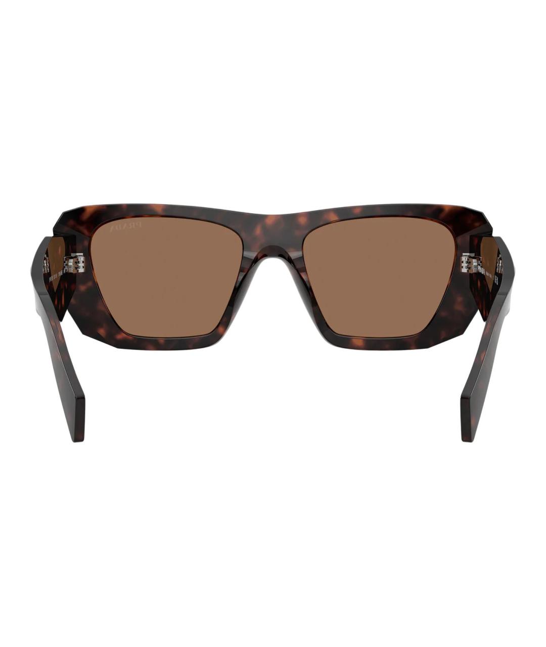 PRADA Коричневые пластиковые солнцезащитные очки, фото 5