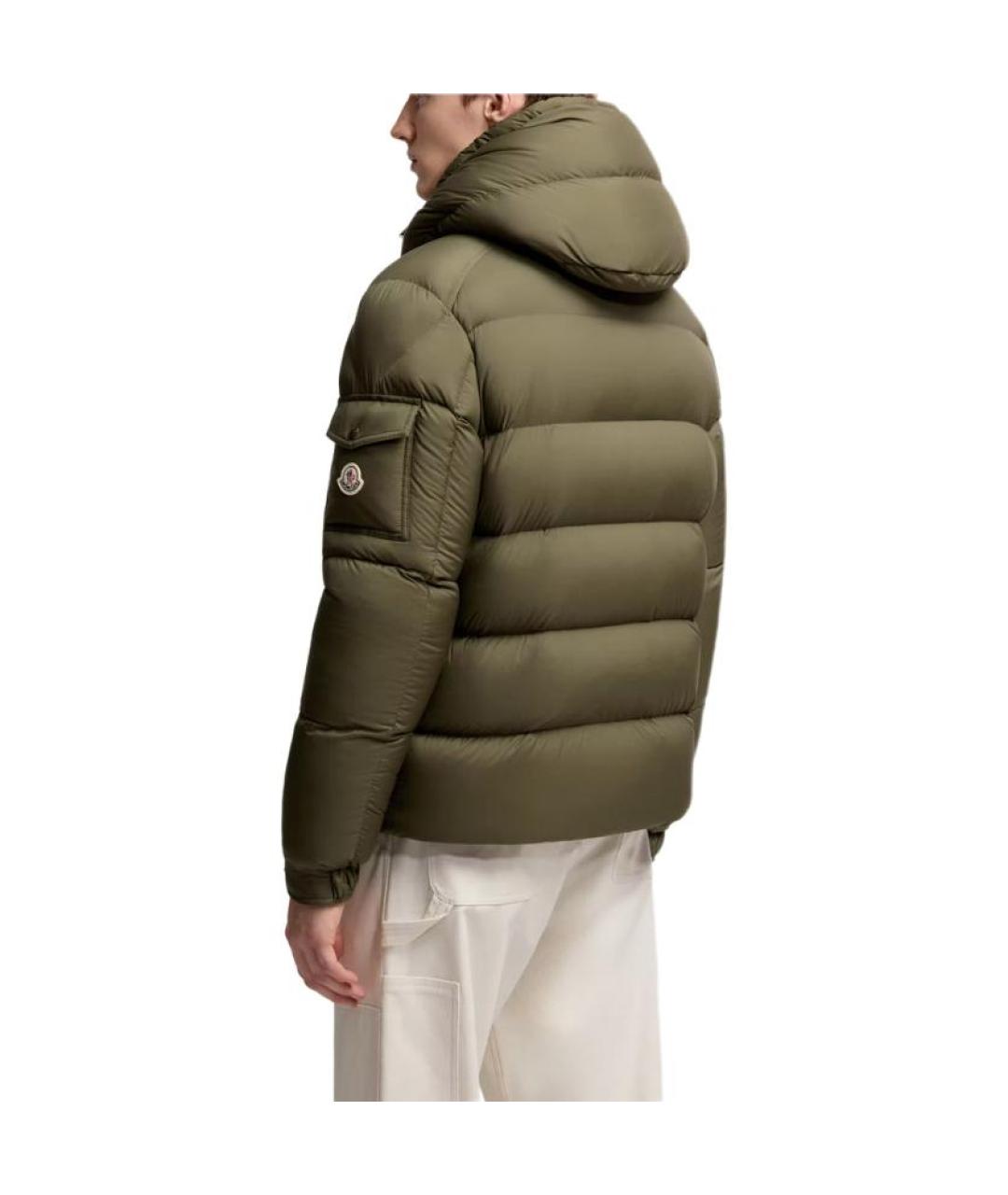 MONCLER Зеленый пуховик, фото 3