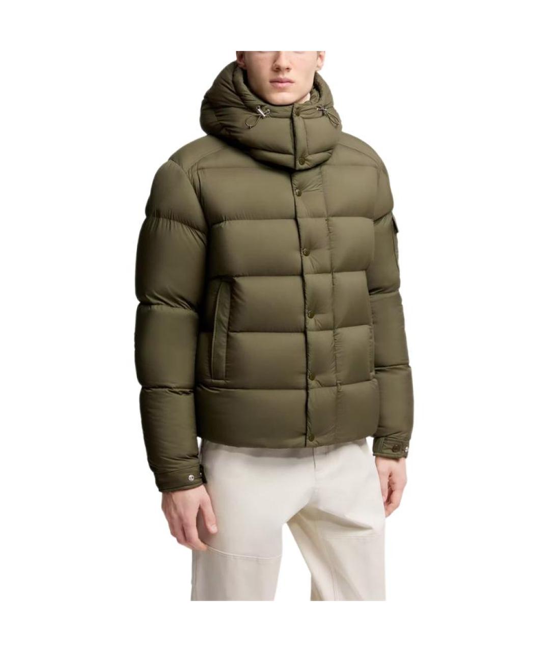 MONCLER Зеленый пуховик, фото 2
