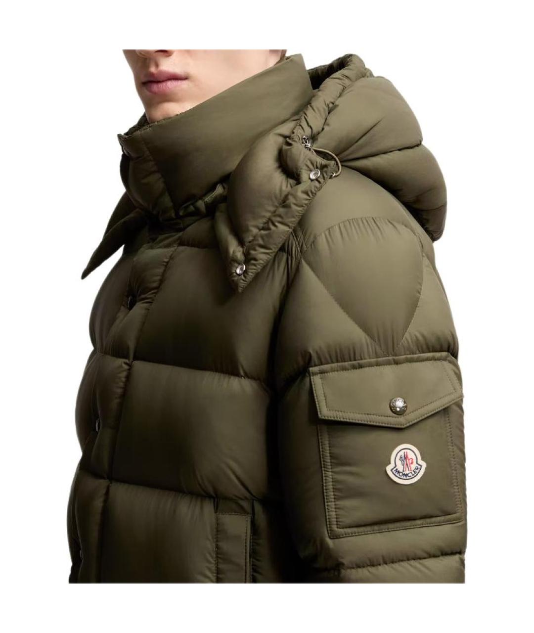 MONCLER Зеленый пуховик, фото 5