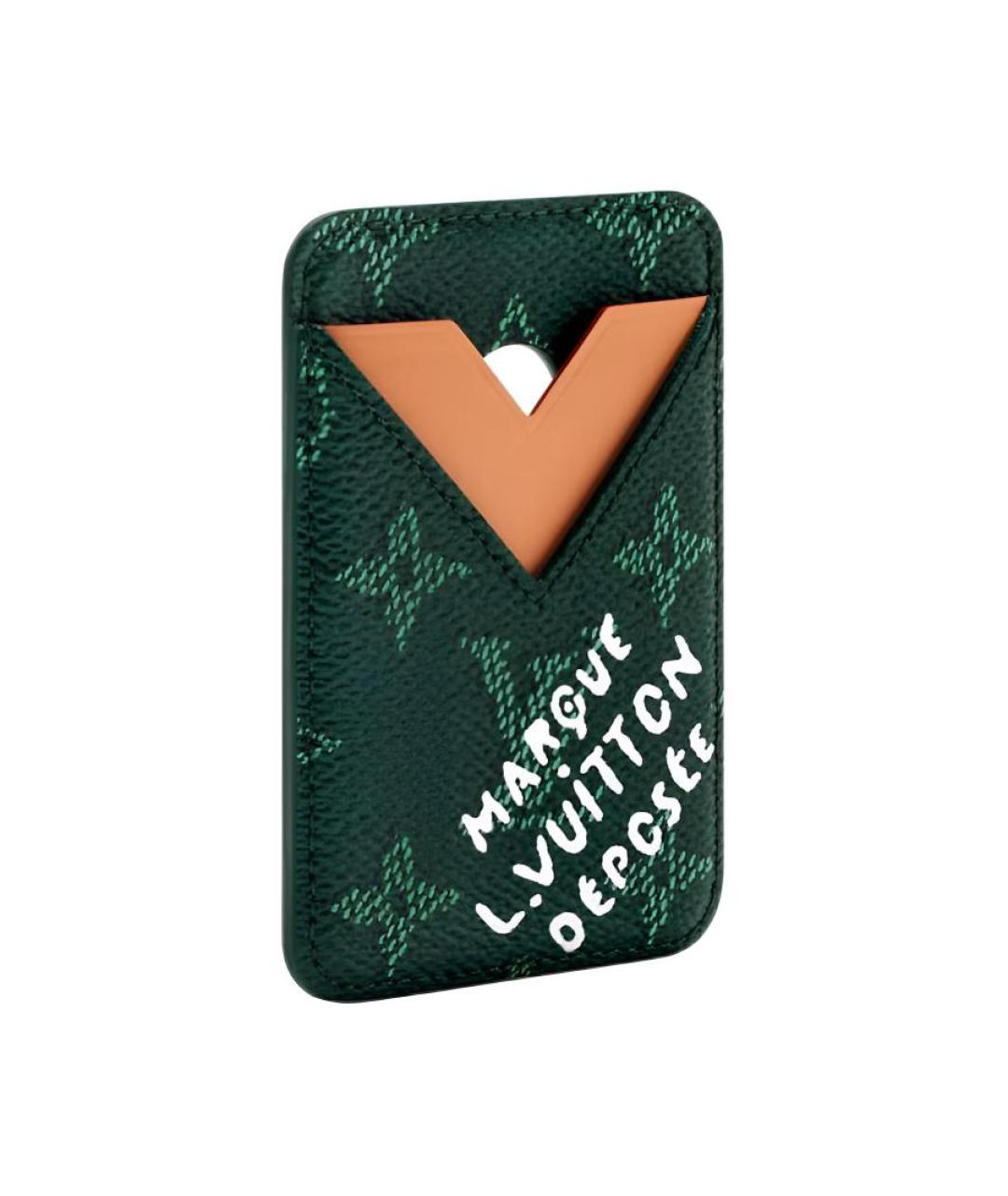 LOUIS VUITTON Зеленый кардхолдер, фото 2
