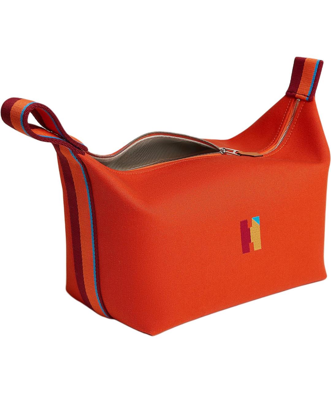 HERMES Оранжевая косметичка, фото 2