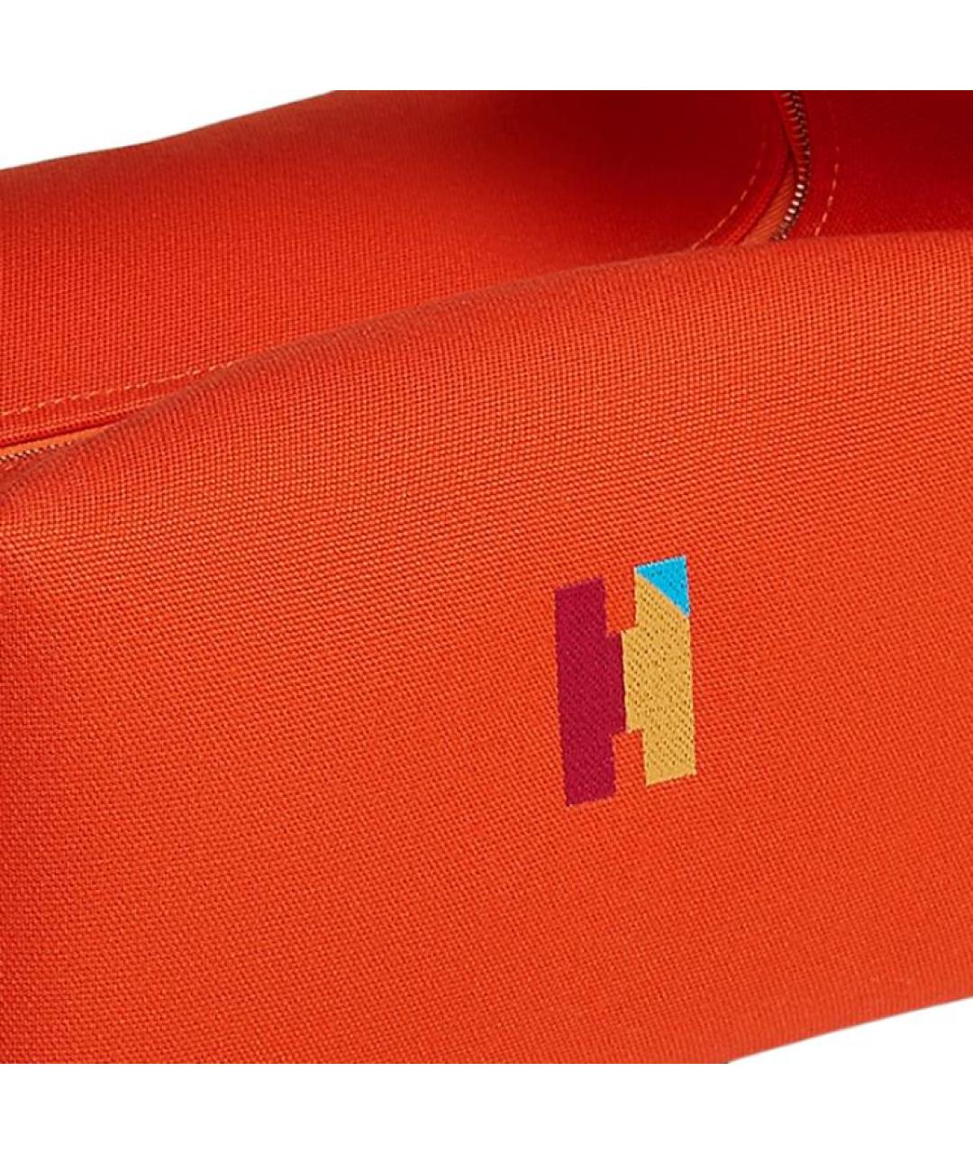 HERMES Оранжевая косметичка, фото 3