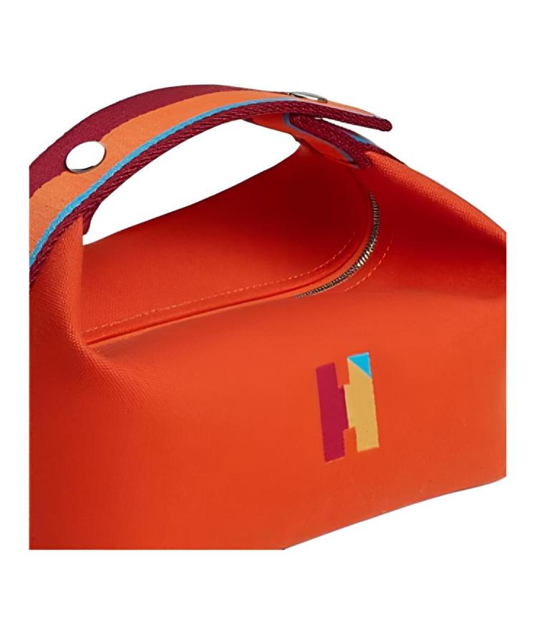 HERMES Оранжевая косметичка, фото 3