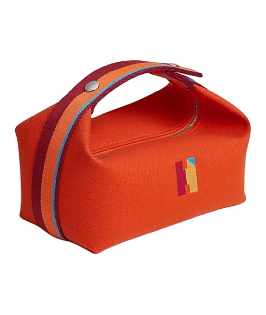 HERMES Оранжевая косметичка, фото 1