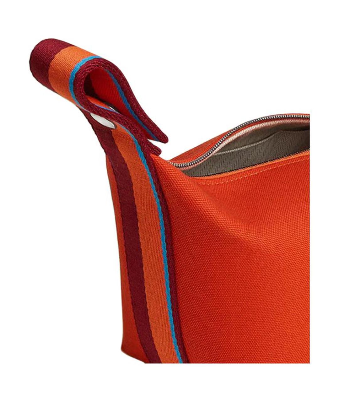 HERMES Оранжевая косметичка, фото 4