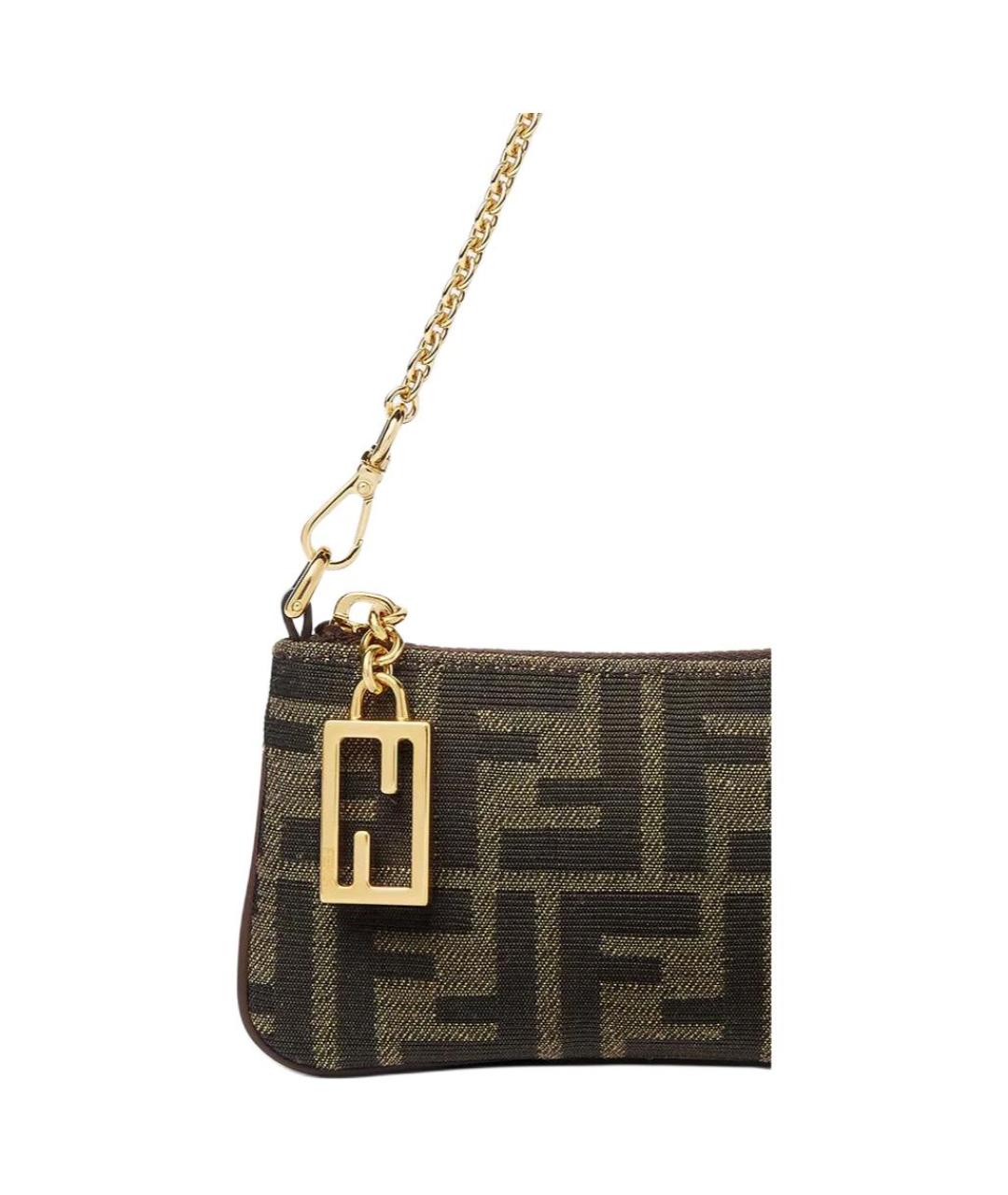 FENDI Коричневая сумка через плечо, фото 4