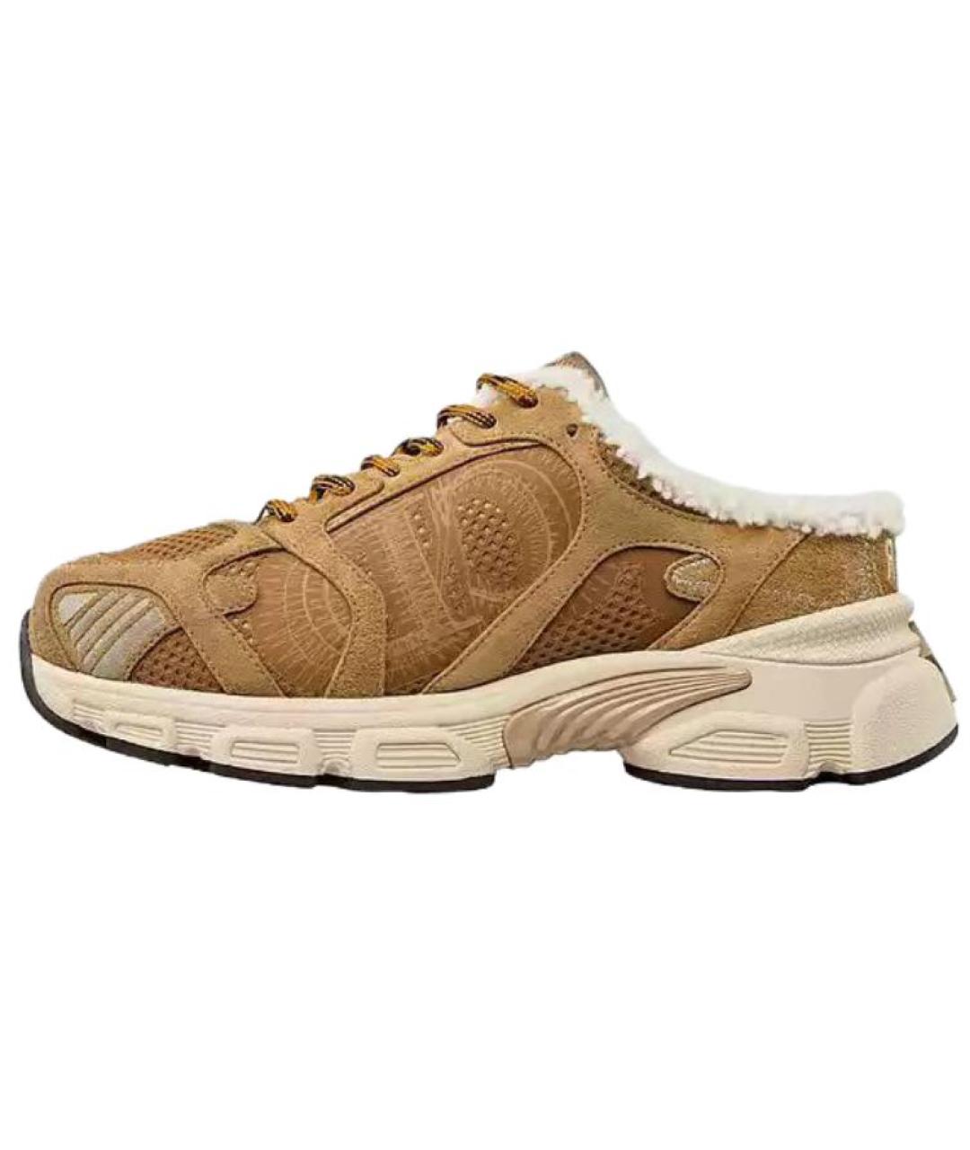 CHRISTIAN DIOR Коричневые кожаные кроссовки, фото 2