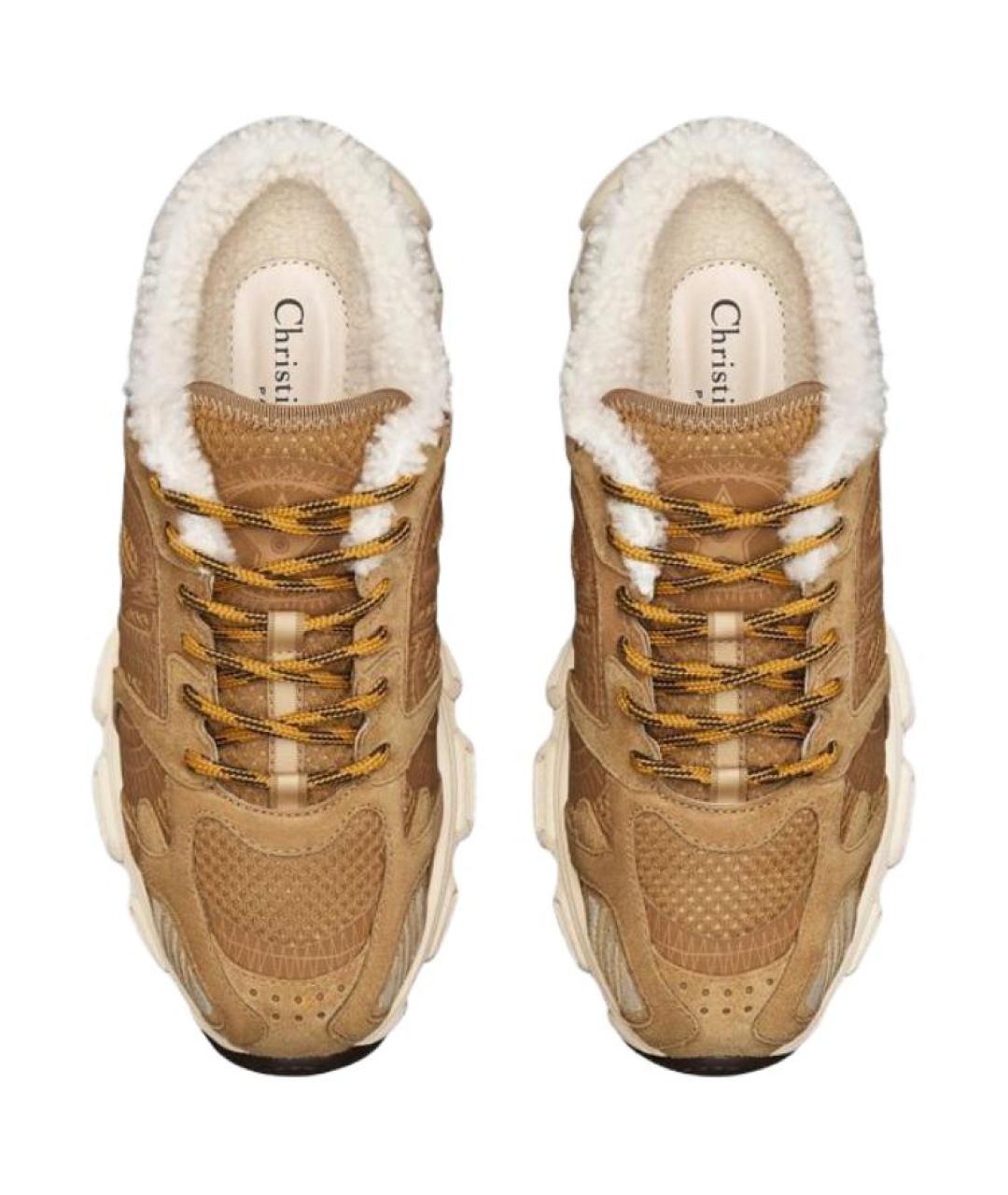 CHRISTIAN DIOR Коричневые кожаные кроссовки, фото 4