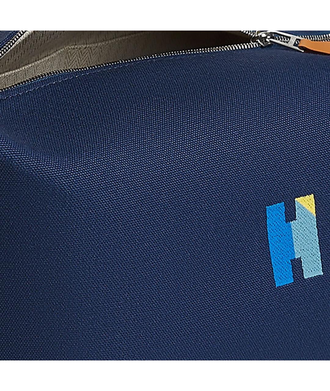 HERMES Темно-синяя косметичка, фото 3