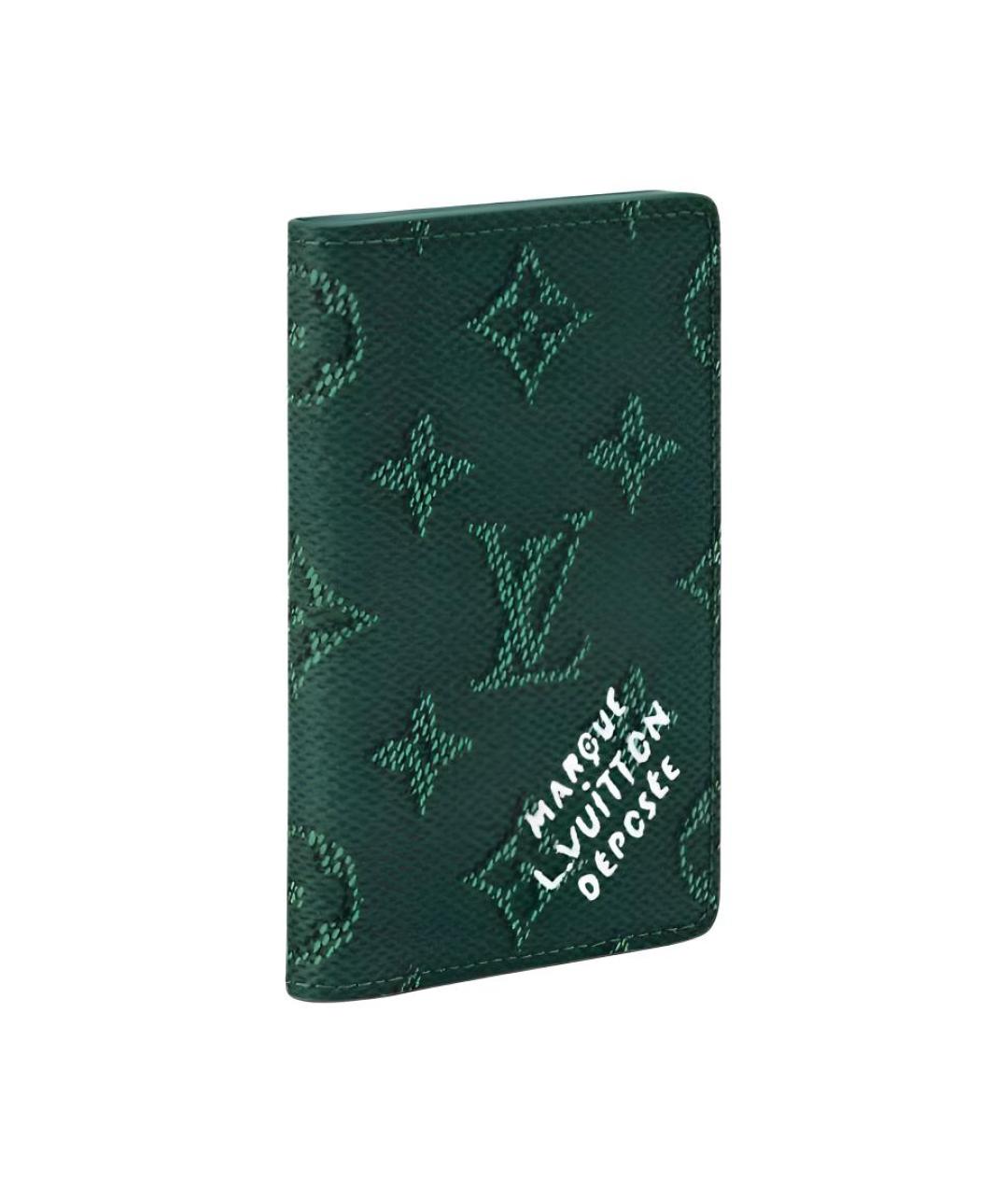 LOUIS VUITTON Зеленый кардхолдер, фото 2