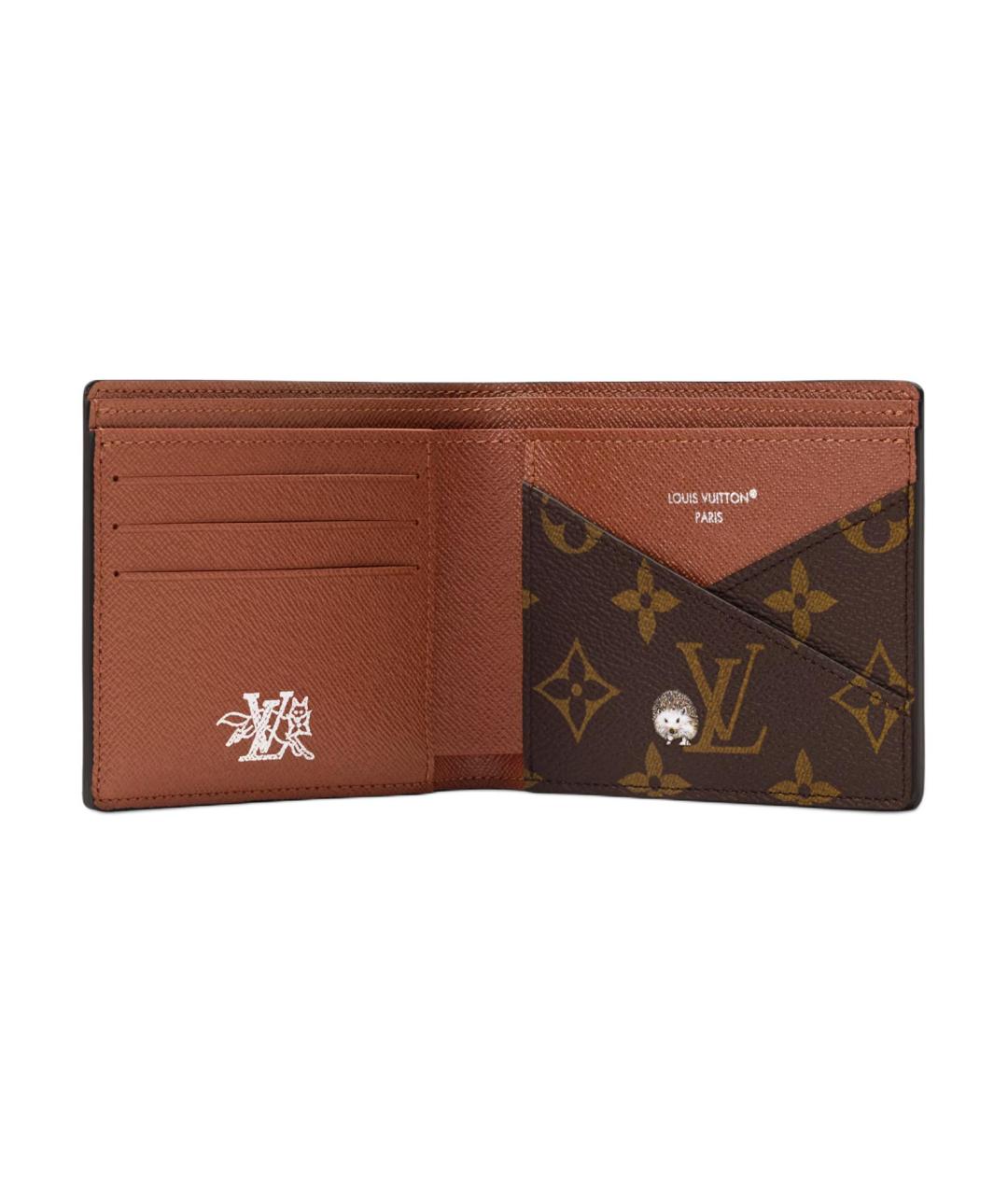 LOUIS VUITTON Коричневый кошелек, фото 4