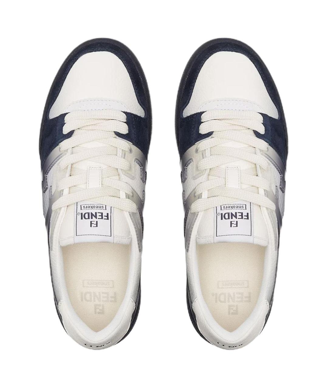 FENDI Белые низкие кроссовки / кеды, фото 4