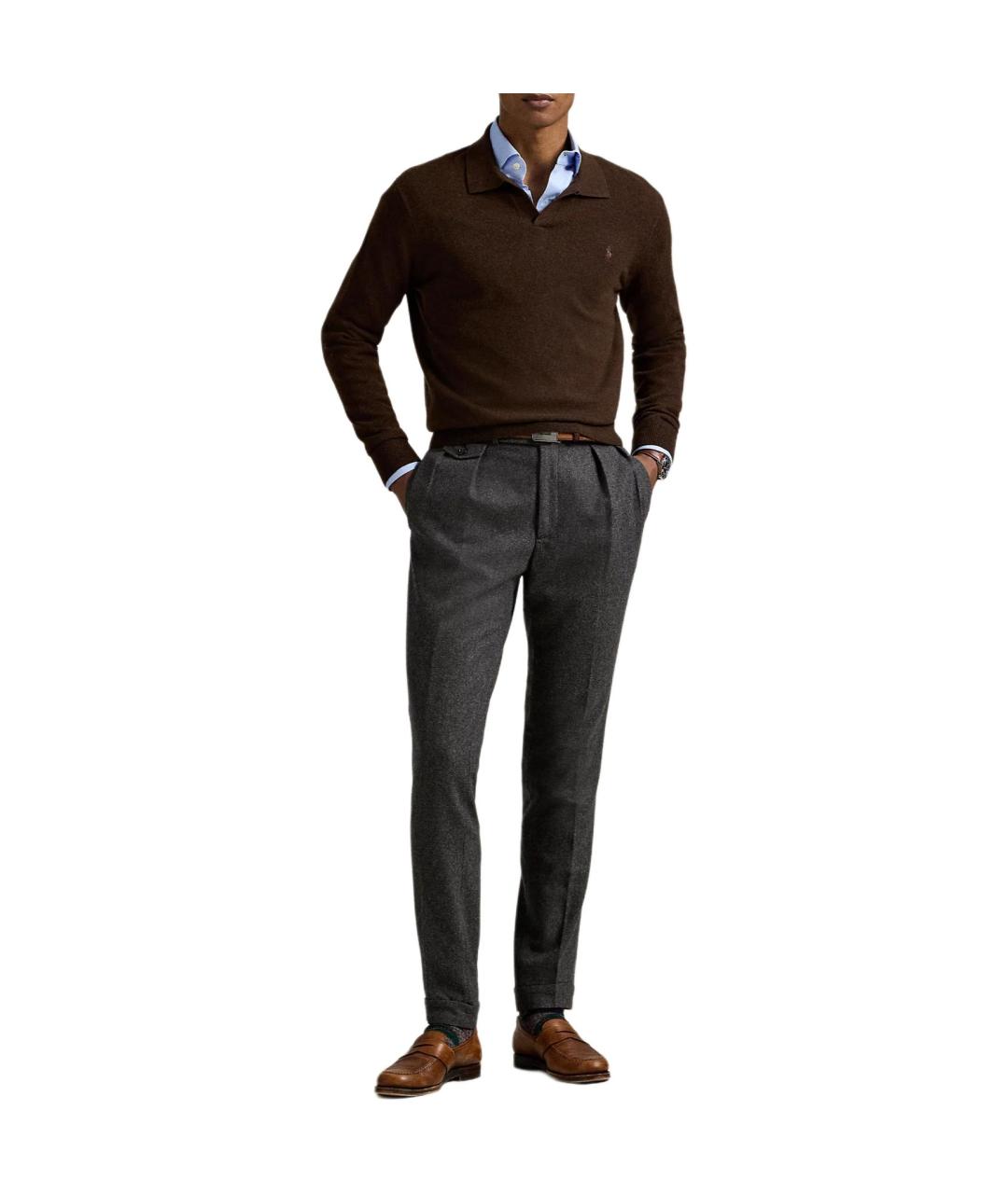 POLO RALPH LAUREN Коричневый джемпер / свитер, фото 3