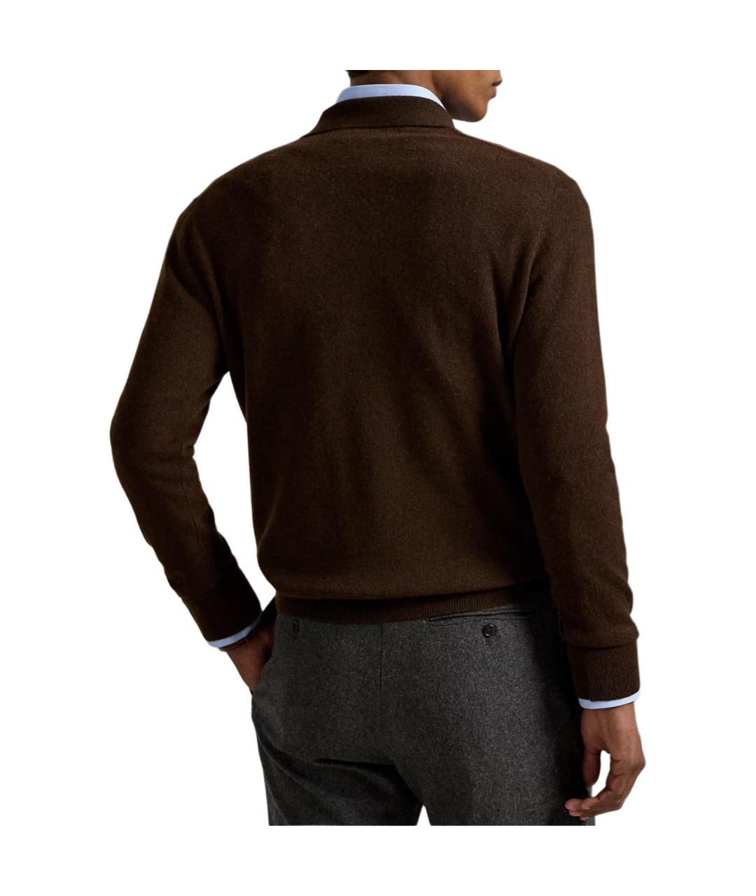POLO RALPH LAUREN Коричневый джемпер / свитер, фото 4