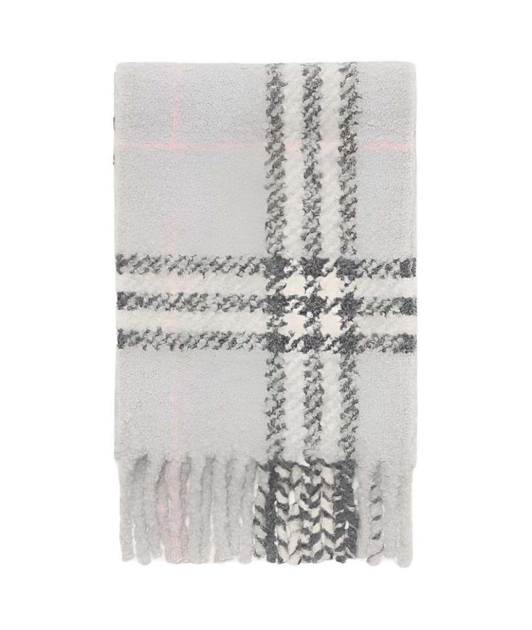 BURBERRY Серый шарф, фото 2