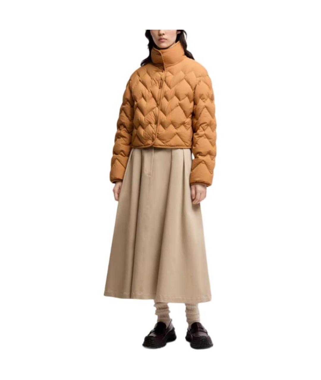 MONCLER Желтый пуховик, фото 2