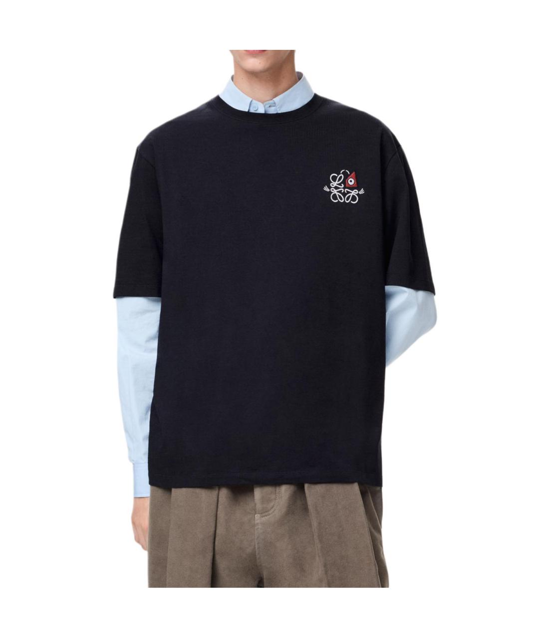 LOEWE Темно-синяя футболка, фото 3