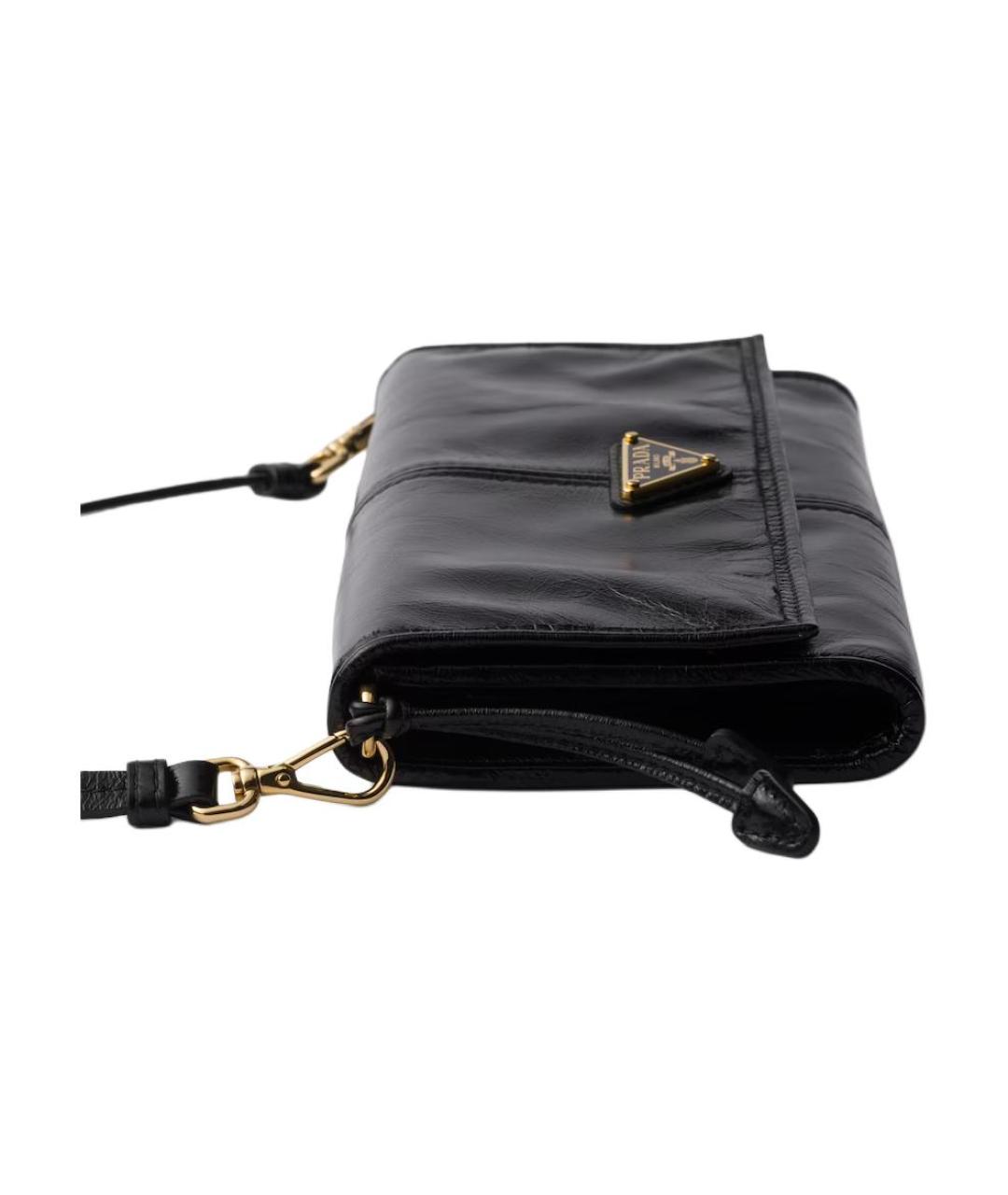 PRADA Черный кожаный кошелек, фото 4