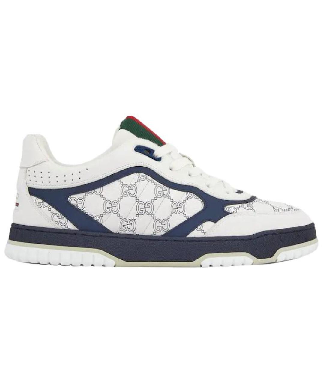 GUCCI Белые кожаные низкие кроссовки / кеды, фото 1