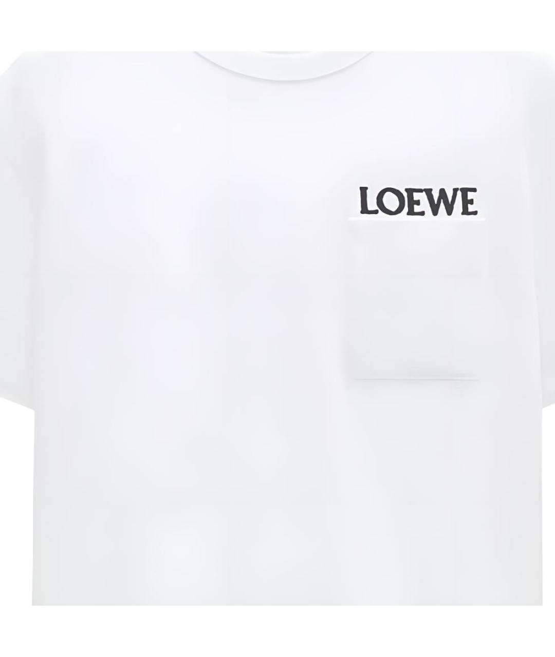LOEWE Белая хлопковая футболка, фото 5