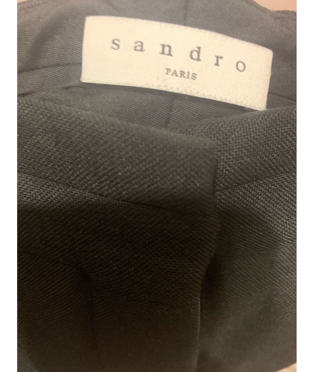 SANDRO Черные полиэстеровые брюки узкие, фото 3