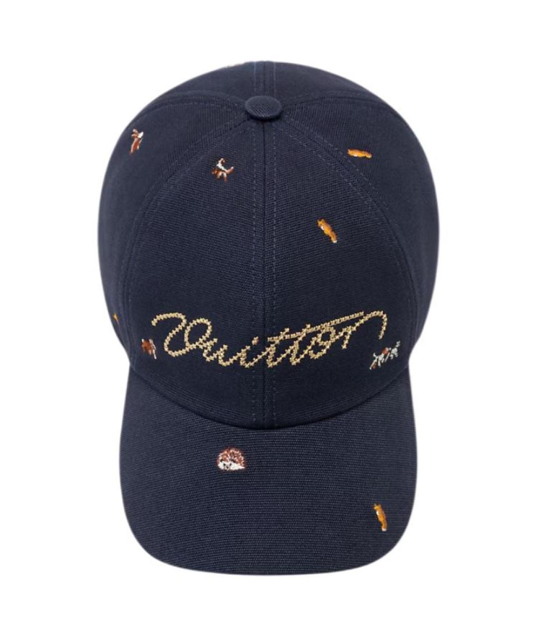 LOUIS VUITTON Синяя хлопковая кепка/бейсболка, фото 4