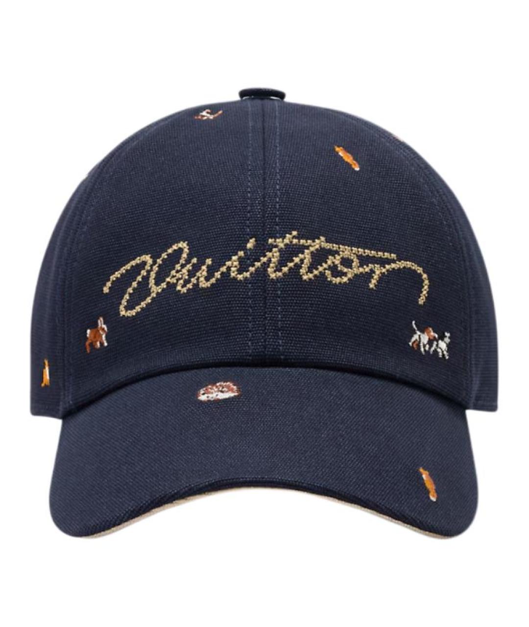 LOUIS VUITTON Синяя хлопковая кепка/бейсболка, фото 3