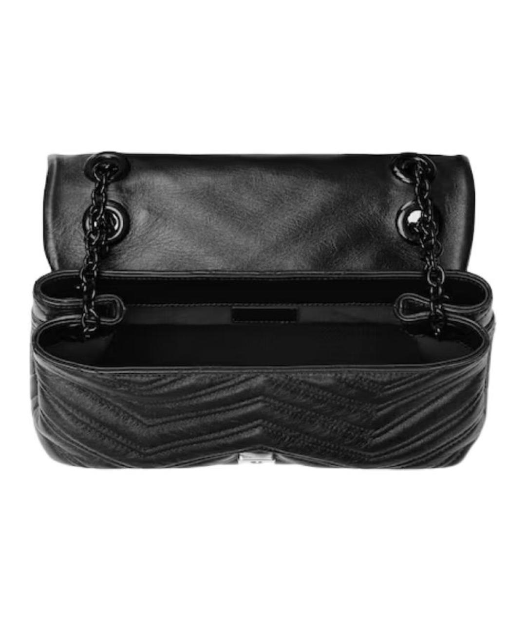 GUCCI Черная кожаная сумка через плечо, фото 4