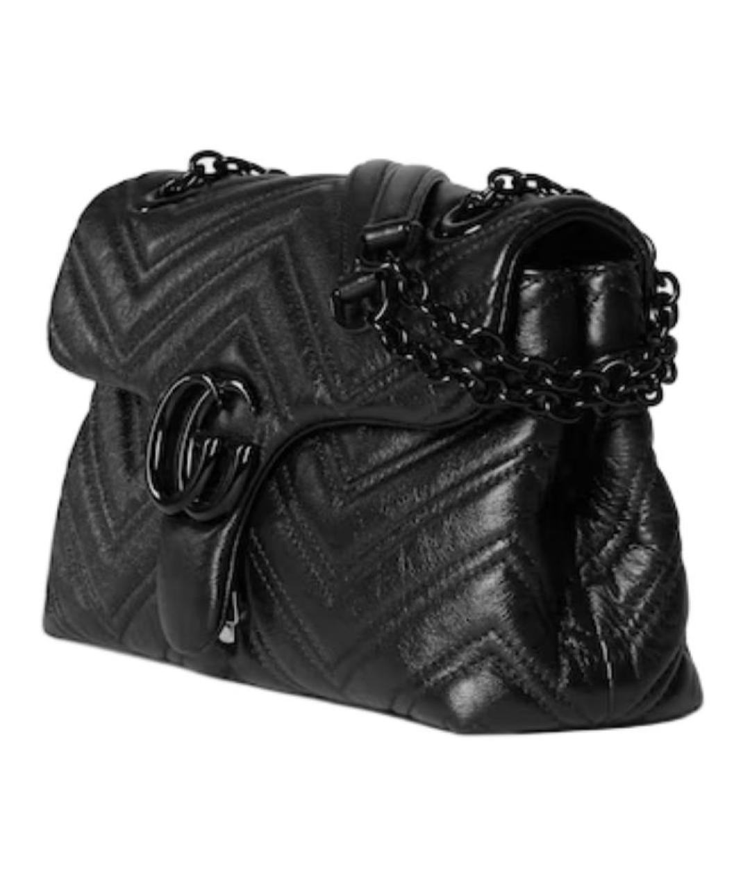 GUCCI Черная кожаная сумка через плечо, фото 2