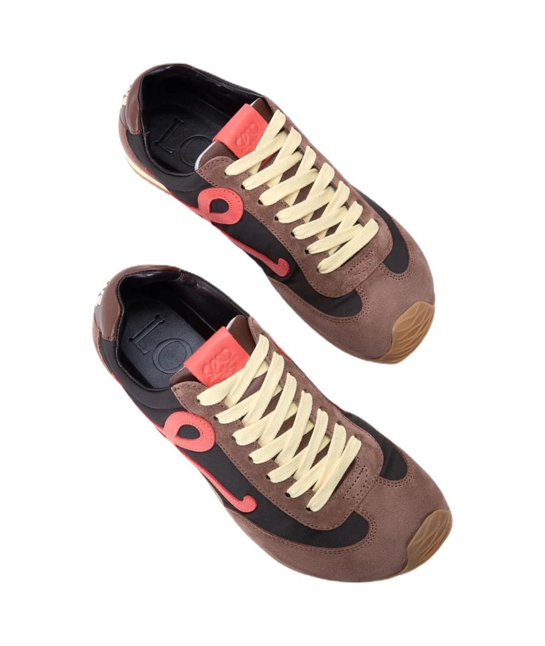 LOEWE Мульти замшевые кроссовки, фото 4