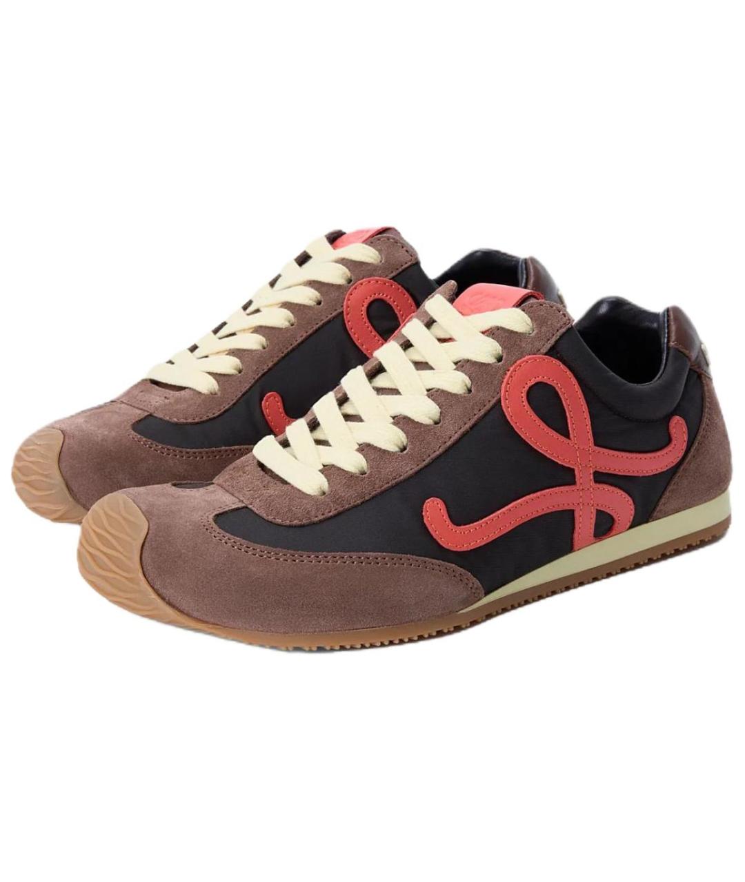 LOEWE Мульти замшевые кроссовки, фото 3