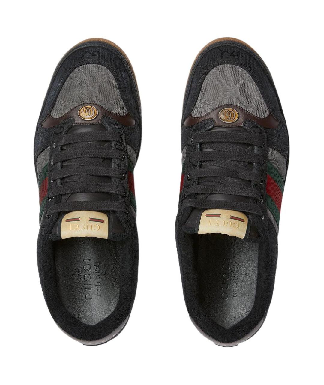 GUCCI Черные низкие кроссовки / кеды, фото 4