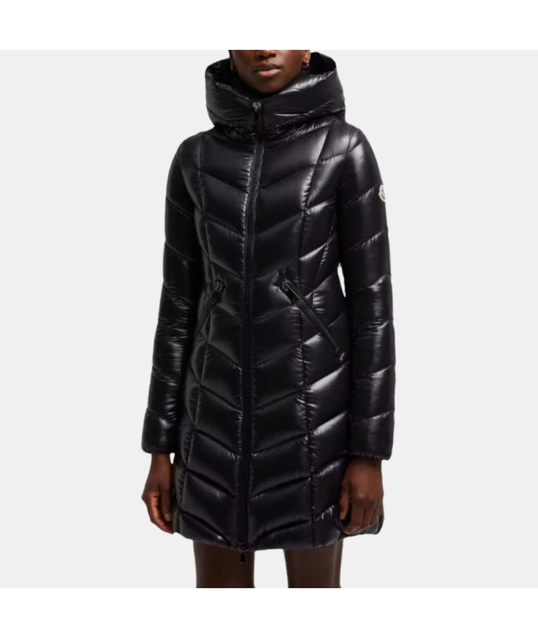 MONCLER Черный пуховик, фото 2