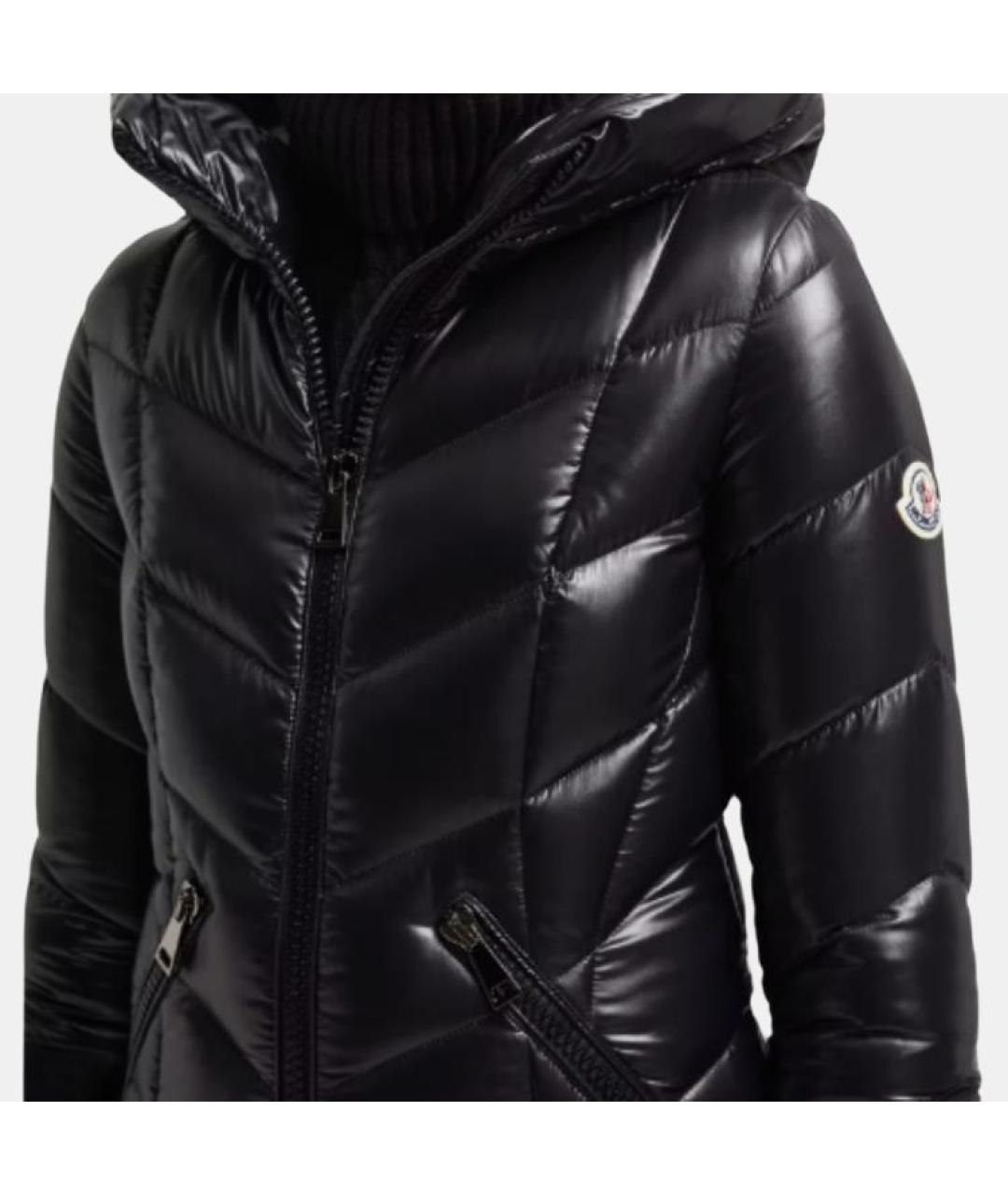 MONCLER Черный пуховик, фото 4