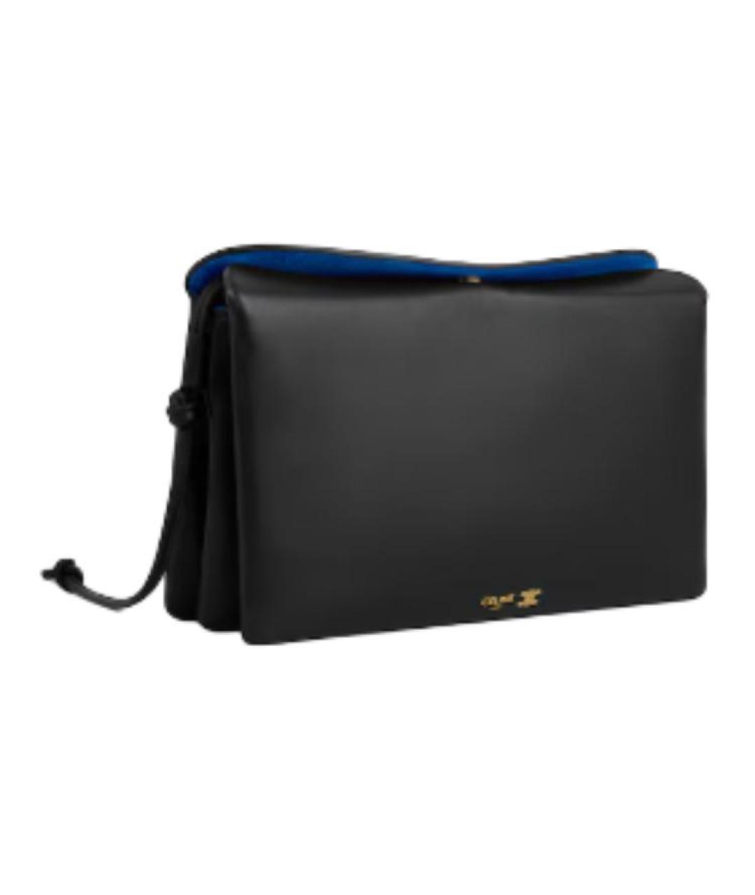 CELINE Черная кожаная сумка через плечо, фото 2