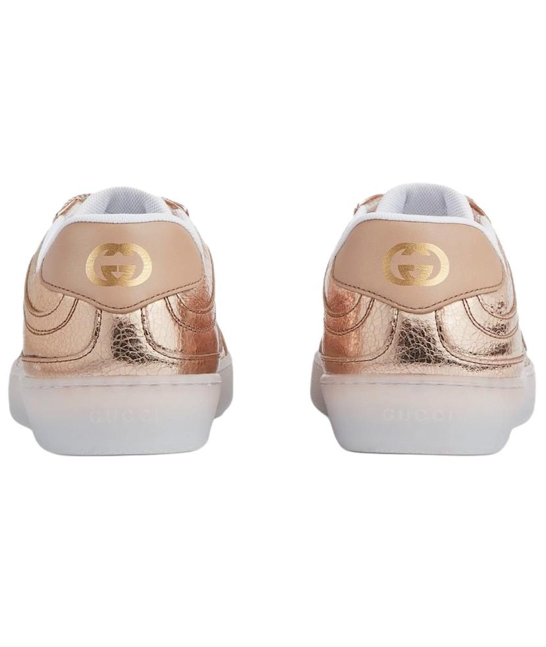 GUCCI Розовые кожаные кроссовки, фото 5
