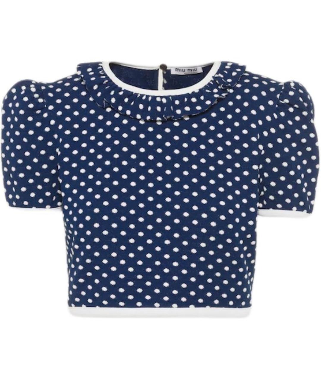 MIU MIU Синяя футболка, фото 1
