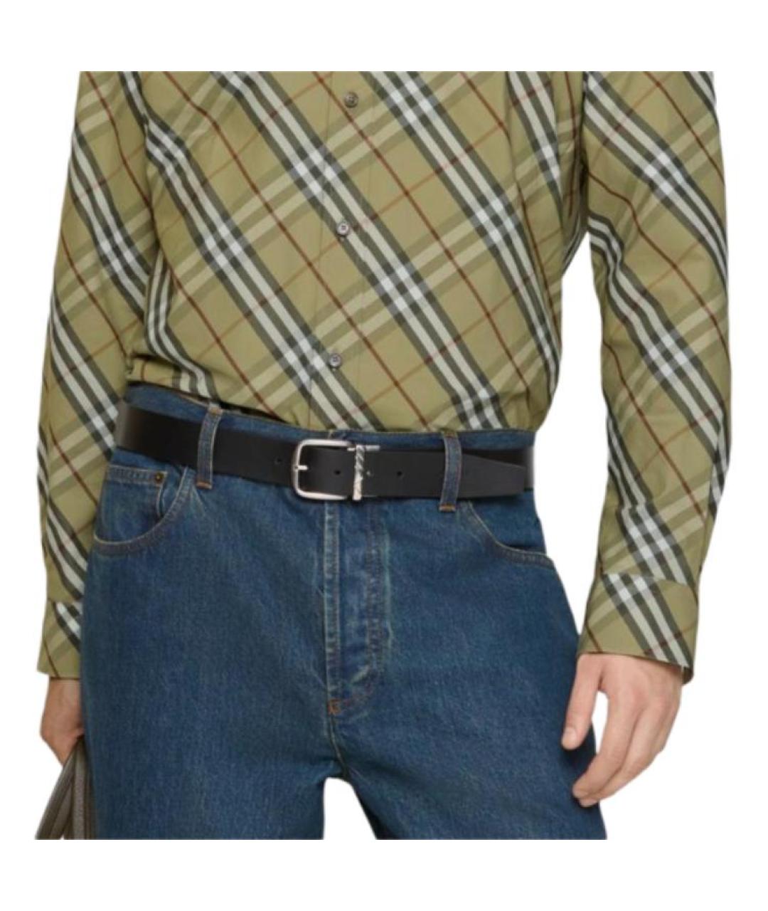 BURBERRY Хаки хлопковая кэжуал рубашка, фото 5