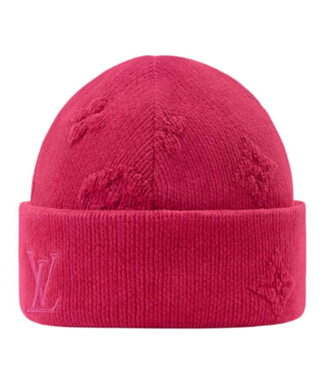 LOUIS VUITTON Розовая хлопковая шапка, фото 2
