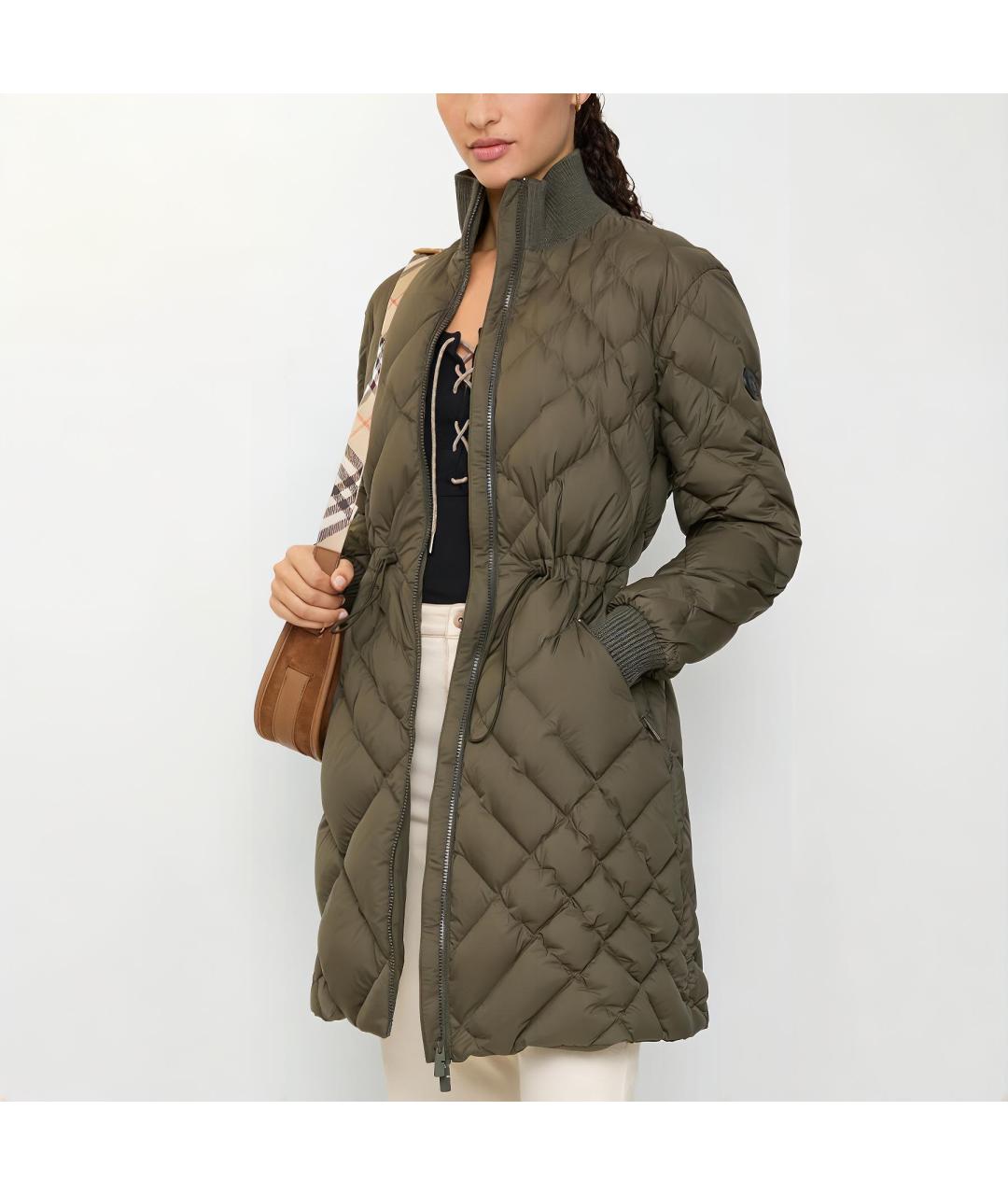 BURBERRY Хаки полиамидовое пальто, фото 2