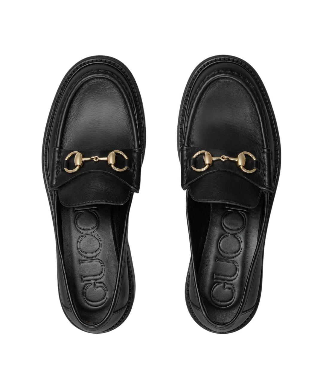 GUCCI Черные кожаные лоферы, фото 4