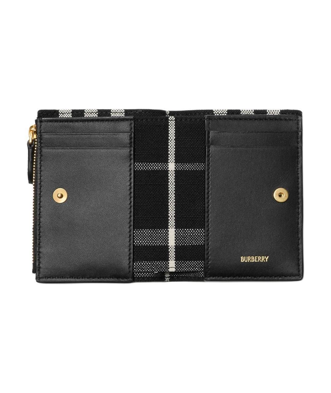 BURBERRY Черный кожаный кошелек, фото 3